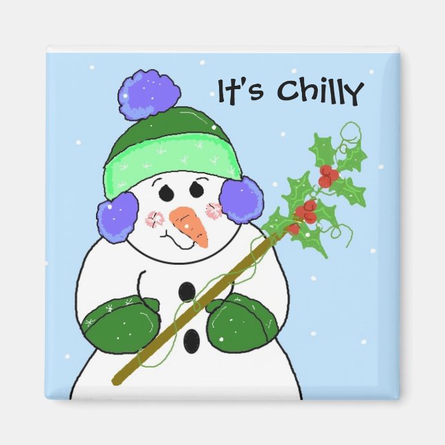 Chilly Snowman Magnet (Vorne)