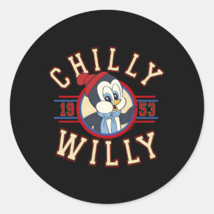 Chilly Willy 1953 Throwback Collegiate Runder Aufkleber