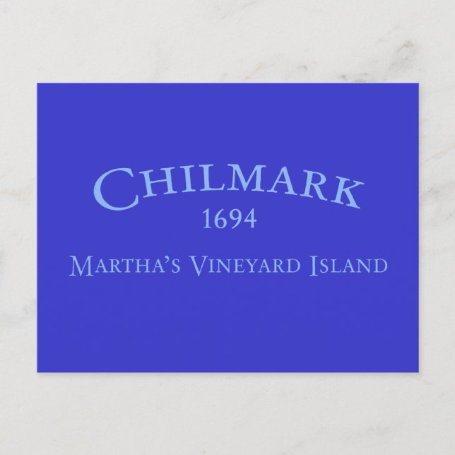 Chilmark Incorporated 1694 Postcard Postkarte (Vorderseite)