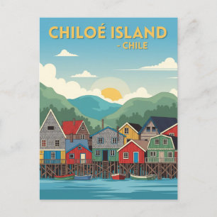 Chiloé Island Chile Travel Postkarte
