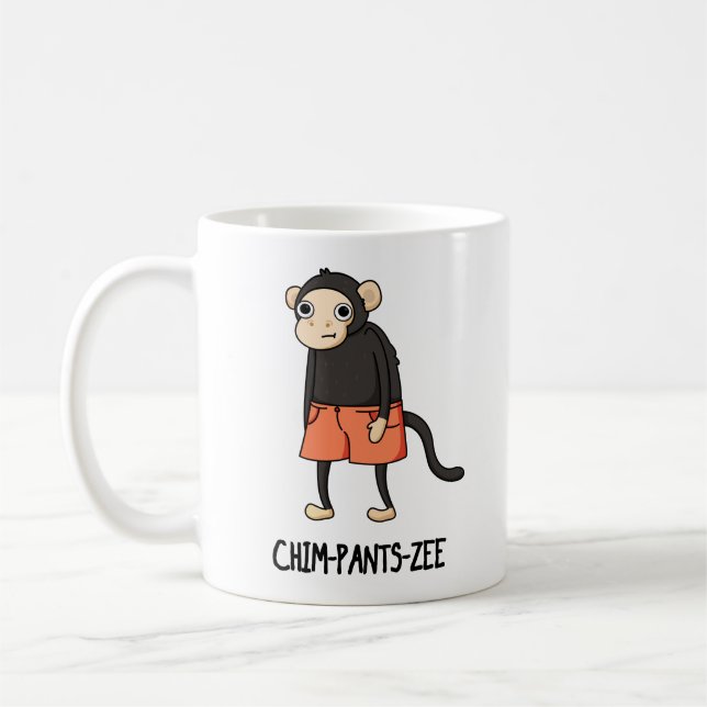 Chim-Pants-Zee Funny Chimpanzee Affenpuppe Kaffeetasse (Links)