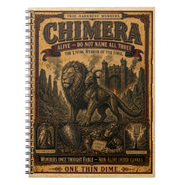Chimäre, Vintage-Zirkus-Monster Notizblock