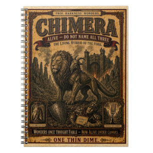 Chimäre, Vintage-Zirkus-Monster Notizblock