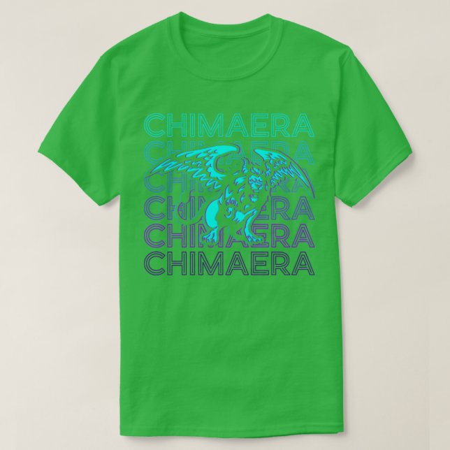 Chimera Antike griechische Mythologie Retro Gesche T-Shirt (Design vorne)