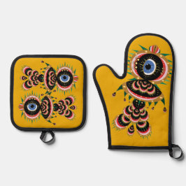 Chimera - Fischvögel Ofenhandschuh & Topflappen-Set