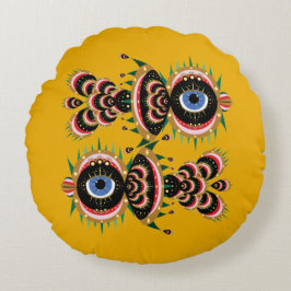 Chimera - Geflügel-Rundwurfpilz Rundes Kissen