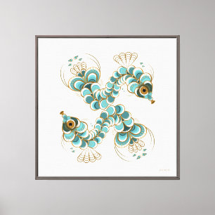 Chimera - Peacock Seepferd 24x24 Leinwand Giclée