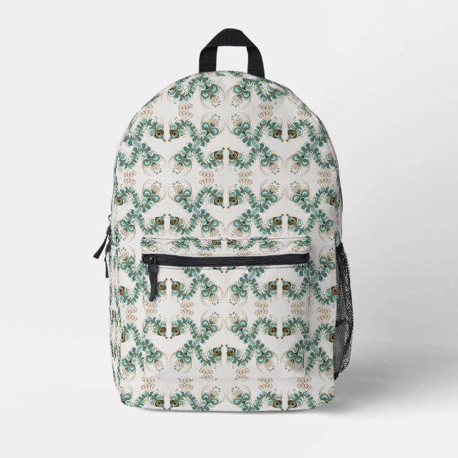 Chimera - Peacock Seepferd - Backpack Bedruckter Rucksack (Vorderseite)
