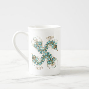 Chimera - Peacock Seepferd Knochen China Tasse
