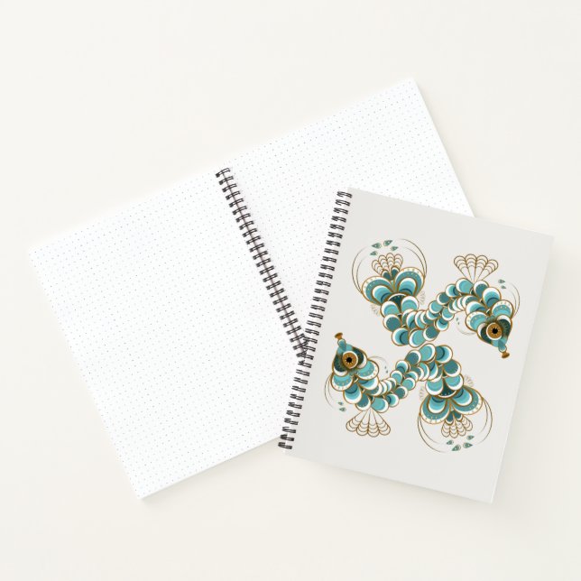 Chimera - Peacock-Seepferd-Notebook Notizbuch (Innenseite)