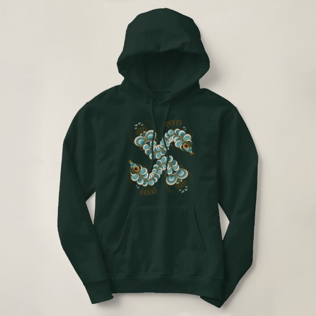 Chimera - Peacock Seepferd Pullover Hoodie (Design vorne)