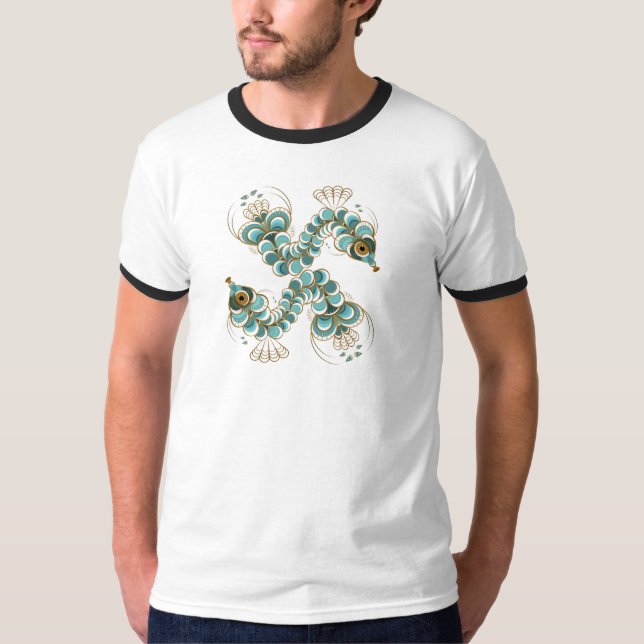 Chimera - Peacock Seepferd Ringer T - Shirt (Vorderseite)