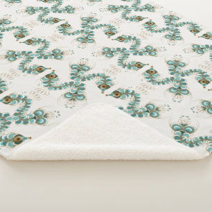 Chimera - Peacock Seepferd Sherpa Blanket Sherpadecke