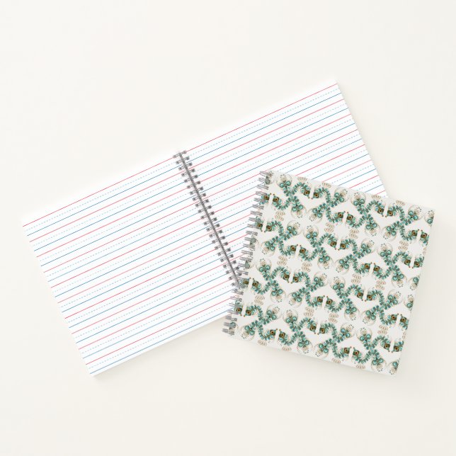 Chimera - Peacock Seepferd Square Notebook Notizbuch (Innenseite)