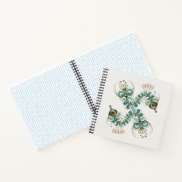 Chimera - Peacock Seepferd Square Notebook Notizbuch
