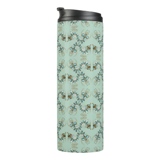 Chimera - Peacock Seepferd Thermal Travel Tumbler Thermosbecher (Nach rechts gedreht)