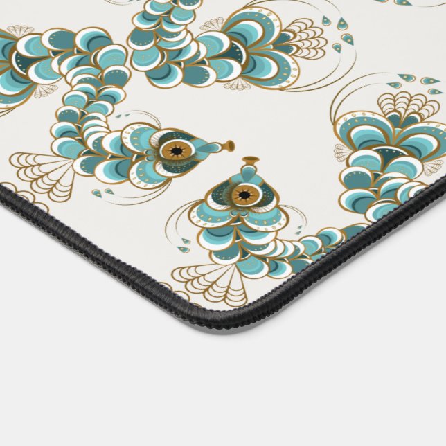 Chimera - Seepferd-Schreibtisch für Pfau Schreibtischunterlage (Ecke)