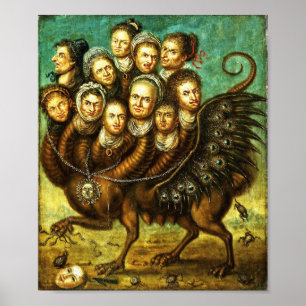 Chimera Winged Creature Monster des frühen 18. Jah Poster