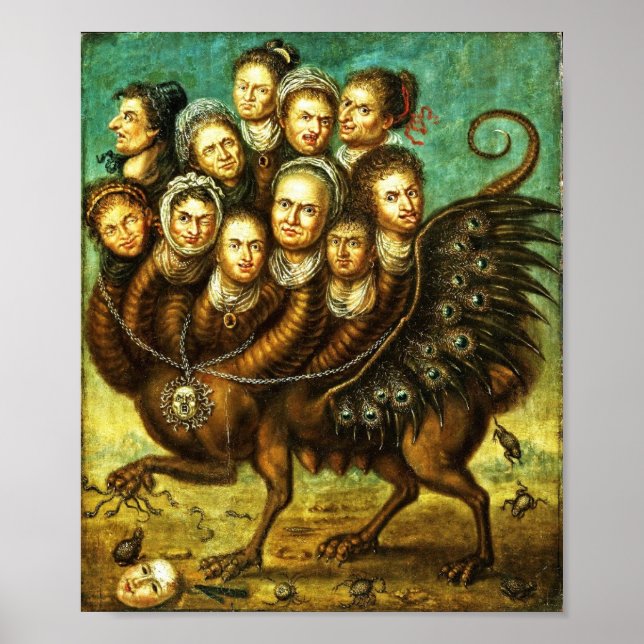 Chimera Winged Creature Monster des frühen 18. Jah Poster (Vorne)