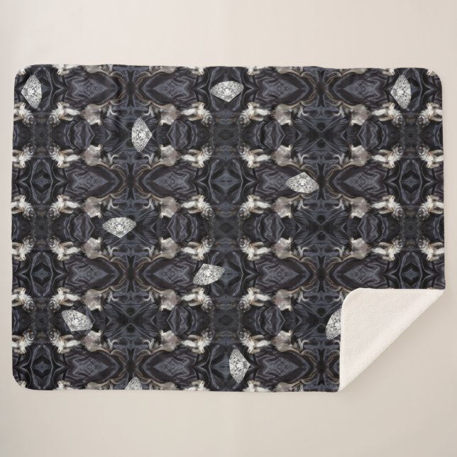 Chimigos - Chihuahuas und Diamonds Sherpadecke (Vorderseite (Horizontal))