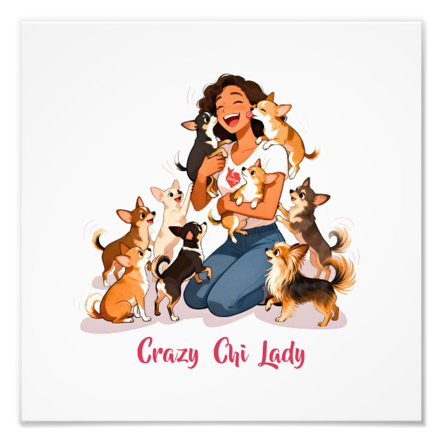 Chimigos - Crazy Chi Lady - Chihuahua  Fotodruck (Vorne)