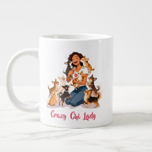 Chimigos - Verrückte Chi-Dame - Chihuahua  Jumbo-Tasse
