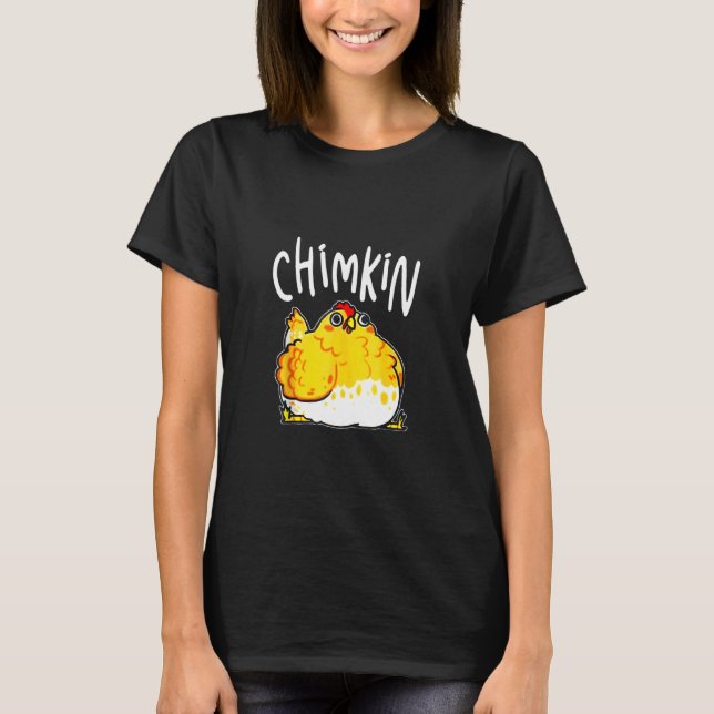 Chimkin Funny Fat Hühnchen Derpie Fett Hühnchen T-Shirt (Vorderseite)
