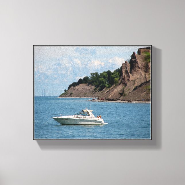 Chimney Bluffs - Lake Ontario Wrapped Canvas Leinwanddruck (Vorderseite)