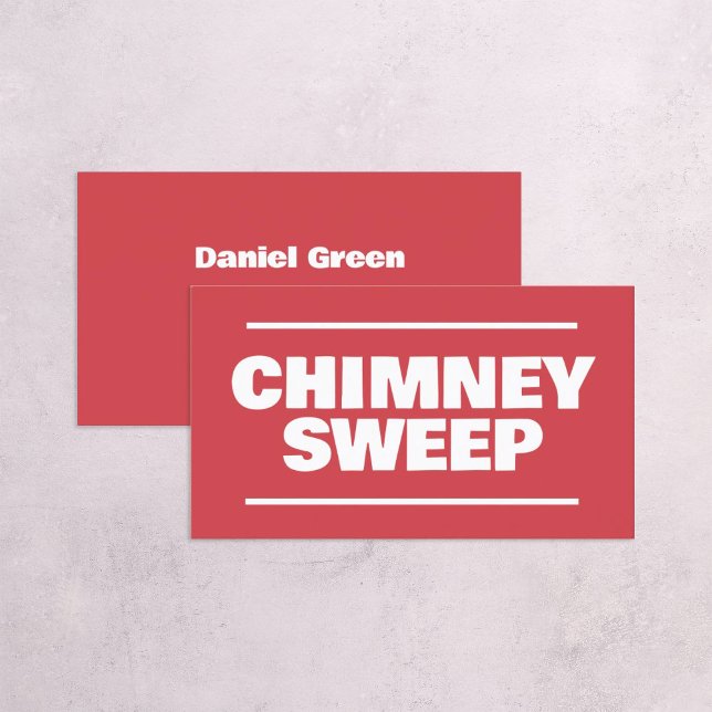 Chimney & Fireplace Services Visitenkarte (Chimney Sweep Cards)
