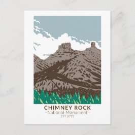 Chimney Rock National Monument Colorado Vintag Postkarte
