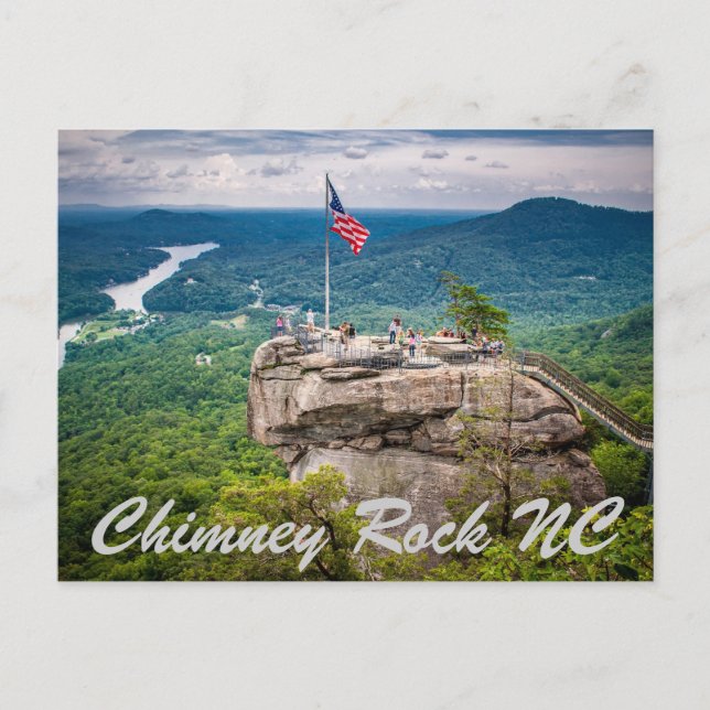 Chimney Rock NC Postkarte (Vorderseite)