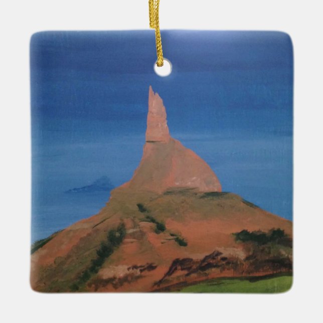 Chimney Rock Nebraska Keramik Ornament (Vorderseite)