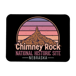 Chimney Rock Nebraska Vintage Sonnenuntergang Reis Magnet