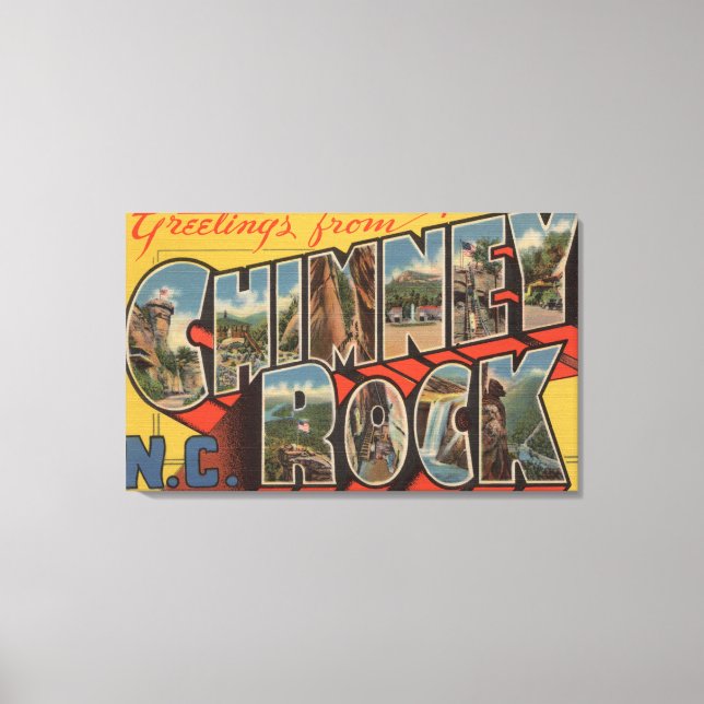 Chimney Rock, North Carolina Leinwanddruck (Vorderseite)