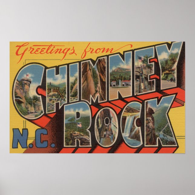 Chimney Rock, North Carolina Poster (Vorne)