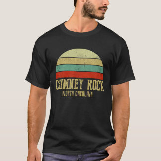 CHIMNEY ROCK NORTH CAROLINA Vintag Retro Sunset T-Shirt