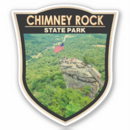 Chimney Rock Staat Park North Carolina Abzeichen Aufkleber