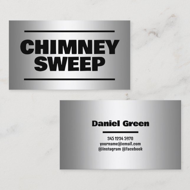 Chimney Sweep Visitenkarte (Vorne/Hinten)
