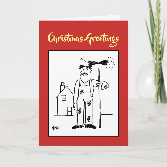 Chimney Sweep Weihnachtskarte Feiertagskarte (Vorderseite)
