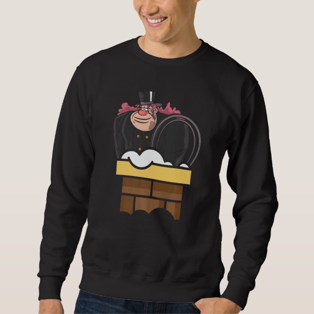 Chimney Sweeper Job Profession Fireplace Chimney W Sweatshirt (Vorderseite)