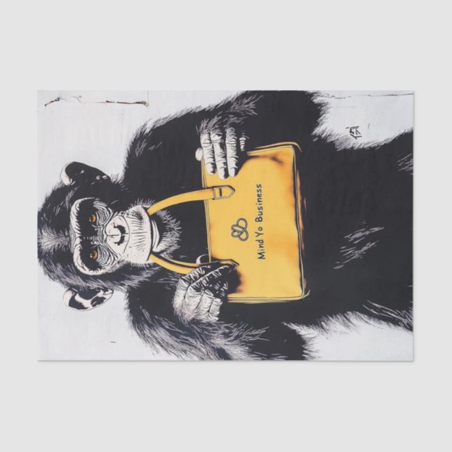 Chimp Business10 Seidenpapier (Vorderseite)