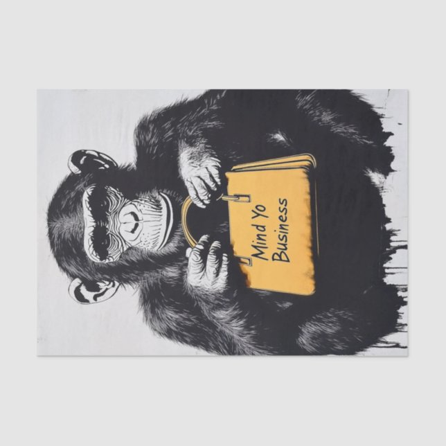 Chimp Business9 Seidenpapier (Vorderseite)