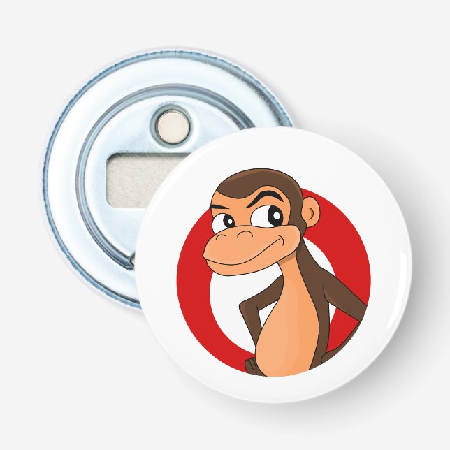 Chimp Cartoon Flaschenöffner (Vorderseite)
