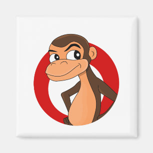 Chimp-Cartoon-Magnet Magnet