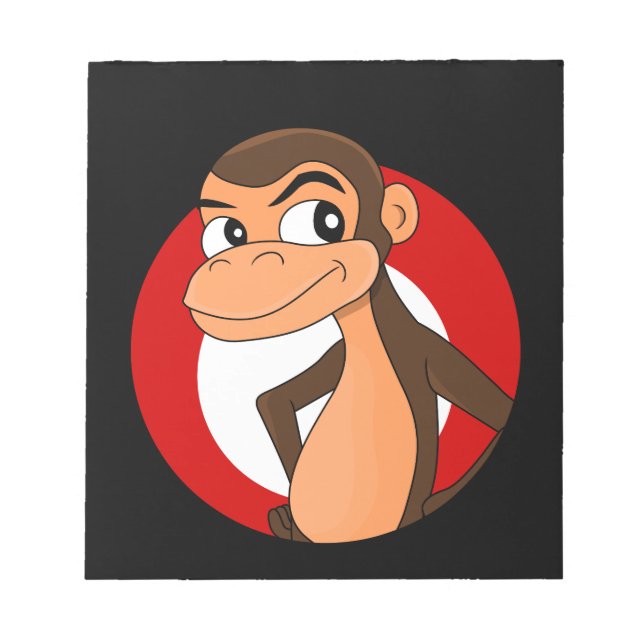 Chimp-Cartoon-Notizblock Notizblock (Vorderseite)