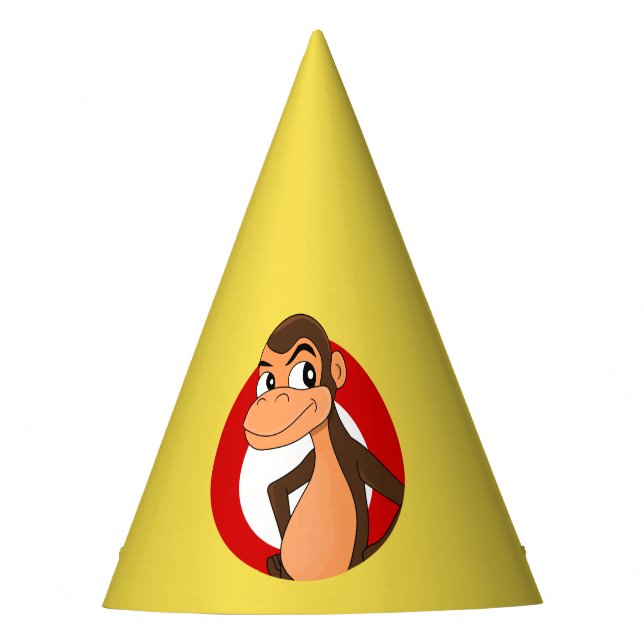Chimp Cartoon Party Hut Partyhütchen (Vorderseite)