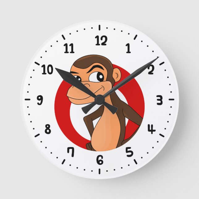 Chimp Cartoon rund um die Uhr (Vorderseite)