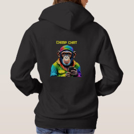 Chimp-Chat-Schimpanse mit Telefon- Hoodie