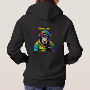 Chimp-Chat-Schimpanse mit Telefon- Hoodie