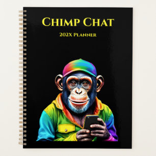 Chimp Chat-Schimpanse mit Telefon- Planer